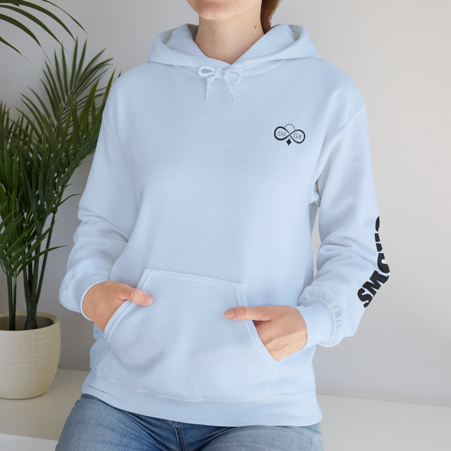 Unisex Heavy Blend Hoodie with Infinity Symbol - Cozy, Versatile Sweatshirt for Everyday Wear