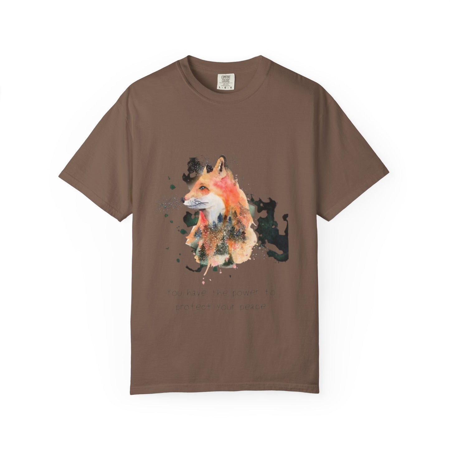 Unisex Garment-Dyed T-Shirt - Protect Your Peace Fox Design