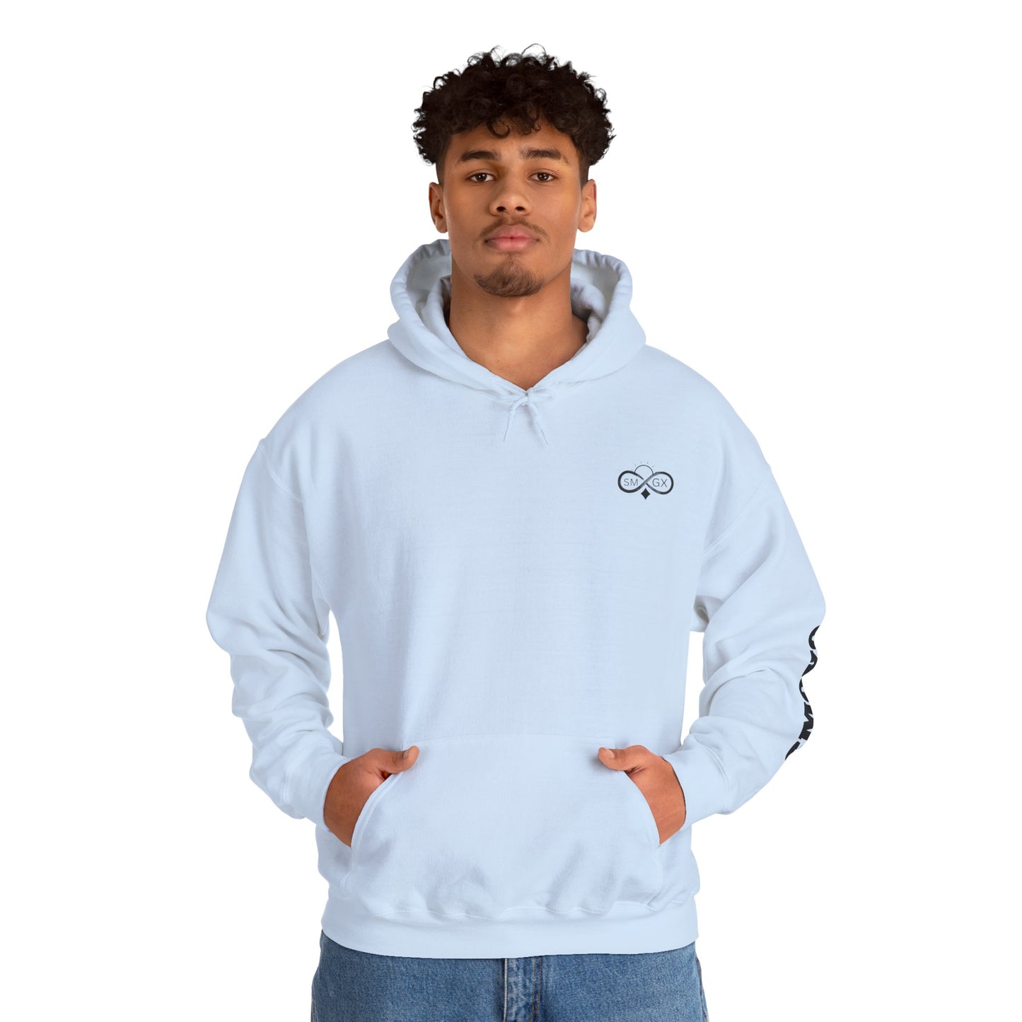 Unisex Heavy Blend Hoodie with Infinity Symbol - Cozy, Versatile Sweatshirt for Everyday Wear