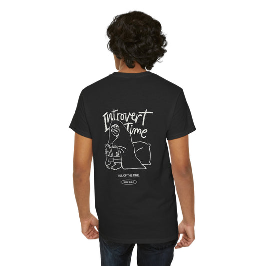 Introvert Time Unisex Cotton Tee - Perfect for Cozy Days